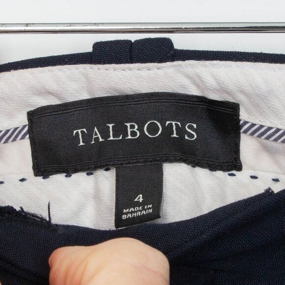 Talbots Womens Signature Straight Leg Trouser Pants Size 4 Black Career Office - Picture 3 of 7